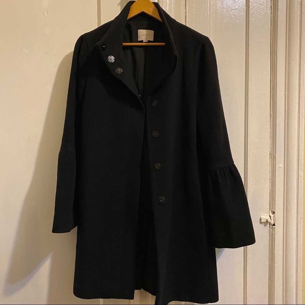 🛑SOLD🛑 LOFT PEA COAT BLACK ELEGANT LARGE